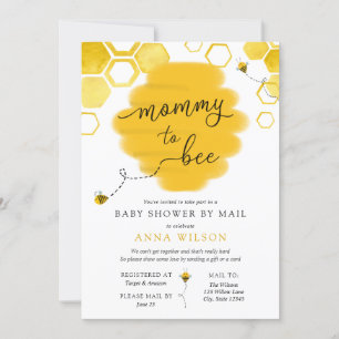 Invitation Maman to Bee Baby shower par courrier