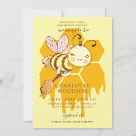 Invitation Maman To Bee Honey Bee Honeypeb Baby shower Invit