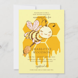 Invitation Maman To Bee Honey Bee Honeypeb Baby shower Invit