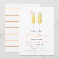 Mamas et Mimosas Momosa Baby shower ou Sip & See