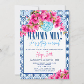 Invitation Mamma Mia She's getting married Bridal Shower