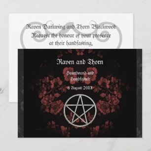Invitation Manche Eternal/Pentacle Mariage Mauve Ste
