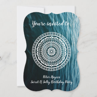 Invitation Mandala Blanc Laissez la mer vous libérer
