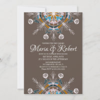 Mandala bohème coloré Mariage marron boho