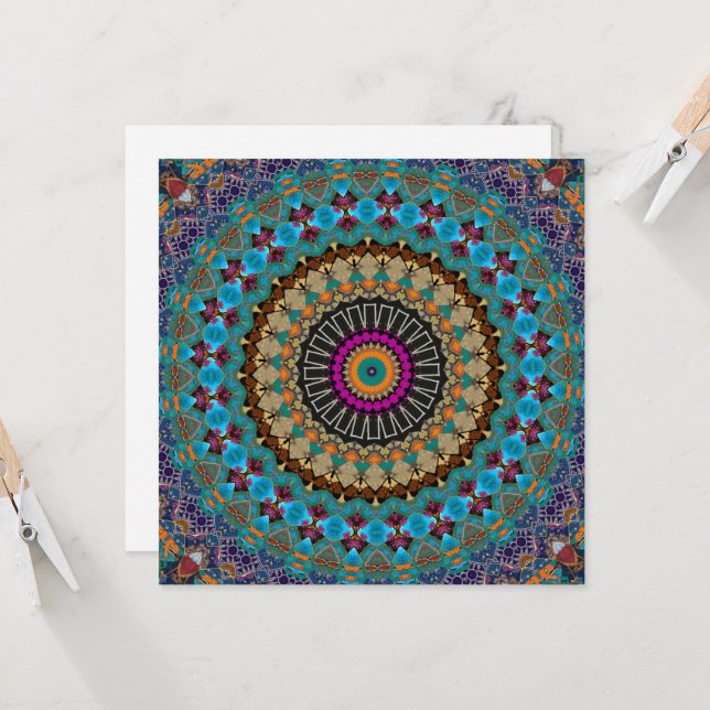 Invitation Mandala Décorative (Devant/Arrière en situation)