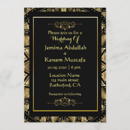 Invitation Mandala en Arrière - plan noir