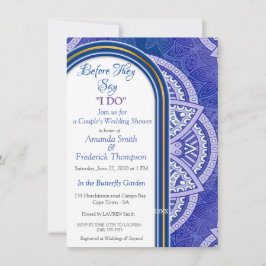 Invitation Mandalas en Mix Blue & Navy arrière - plan