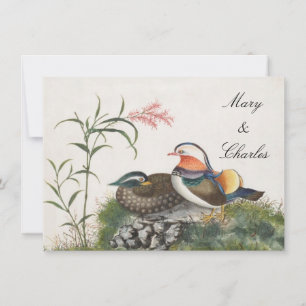 Invitation Mandarin Canard peinture chinoise