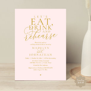 Invitation "Mangeons, buvons et répétons", Dîner de répétitio
