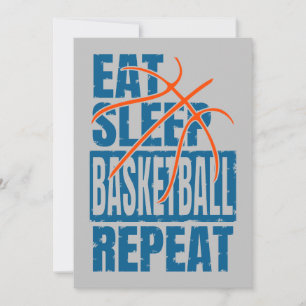 INVITATION MANGER DORMIR BASKETBALL RÉPÉTER