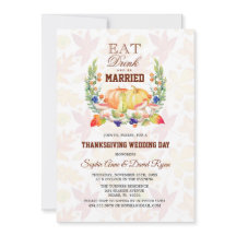 Mangez Boire et être MARIÉ Thanksgiving Mariage