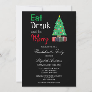 Invitation Mangez Boire Et Soyez Merry Bachelorette Invitatio