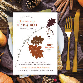 Invitation Mangez, Buvez Et Donnez Merci Thanksgiving Dinner 