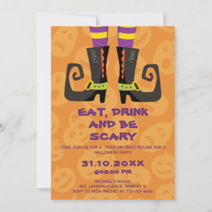 Invitation Mangez, Buvez et soyez Effrayant Bloc Party Hallow