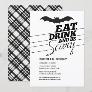 Invitation Mangez, buvez et soyez effrayants - Halloween Part
