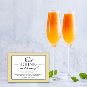 Invitation Mangez, buvez et soyez joyeux Dîner fêté Invitatio