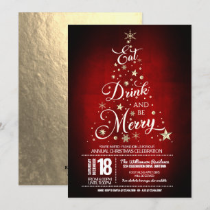 Invitation Mangez, buvez et soyez Joyeux Noël