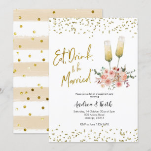 Invitation Mangez, buvez et soyez marié