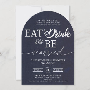 Invitation Mangez, buvez et soyez marié Mariage Fête