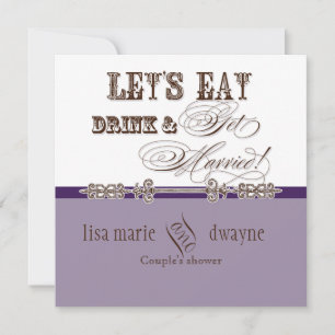 Invitation Mangez, buvez n Obtenez Marié Couples Douche Invit