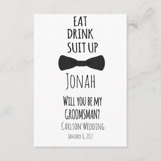 Invitation Mangez le costume de boissons vous sera mon