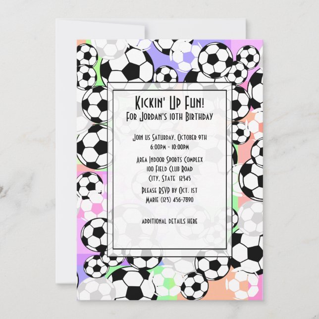 Invitation Mania de soccer / Couleur (Devant)