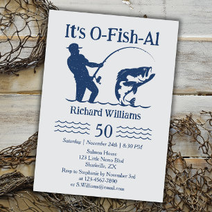 Invitation Man's It's Ofish Fisherman 50ème anniversaire