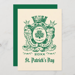 Invitation Manteau shamrock d'arme St. Patrick's Day Invitati
