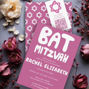 Invitation Manufacture super Personnalisée Bat mitzvah Étoile