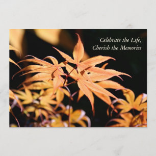 Invitation Maple Tree 1 Service commémoratif des célébrations