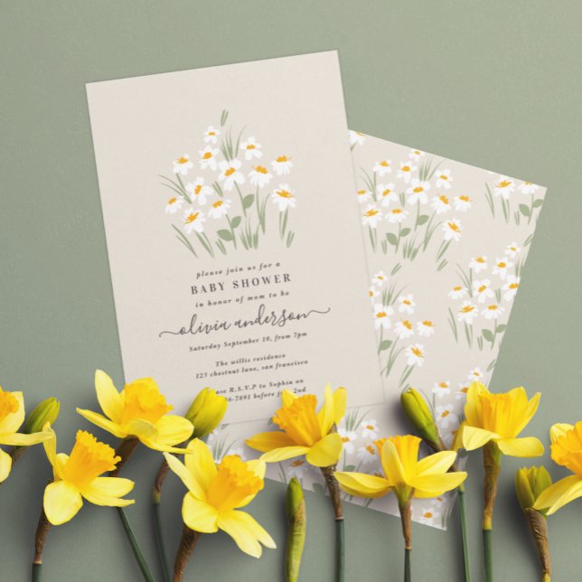 Invitation Marais naturel floral élégant baby shower magnifiq (Créateur téléchargé)