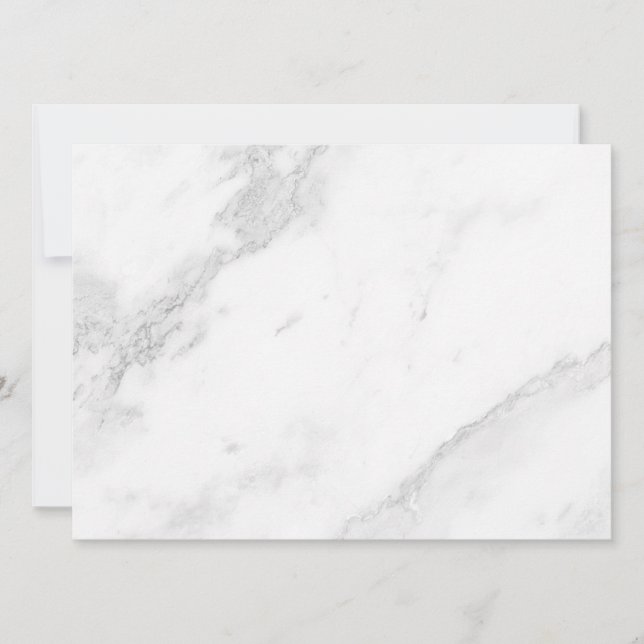 Invitation Marbre Blanc (Devant)