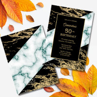 Marbre blanc Chic Gold Paint Texture Anniversaire