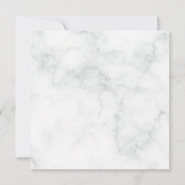 Invitation Marbre Blanc Moderne (Devant)