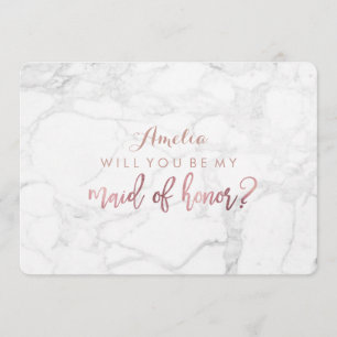 Invitation Marbre de PixDezines / L'or Rose de Faux vous plai