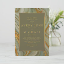 Marbre Onyx Vert Sauge Avec Or