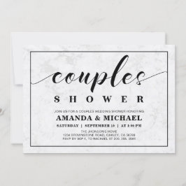 Invitation Marbre | Simple moderne Wedding shower Couples