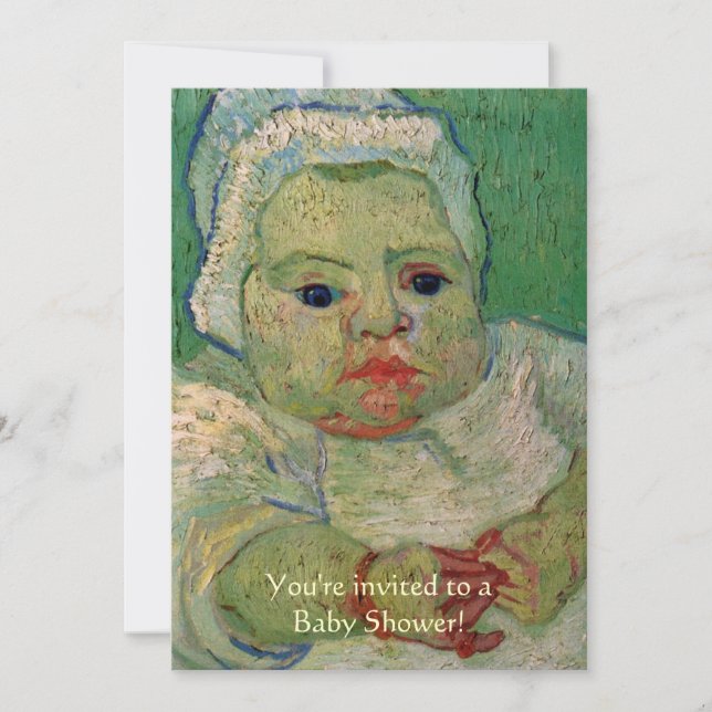 Invitation Marcelle Roulin par Vincent van Gogh, Baby shower (Devant)