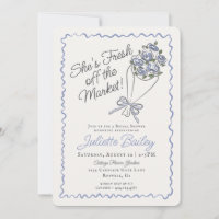 Marché aux fleurs bleues Floral Douche nuptiale in
