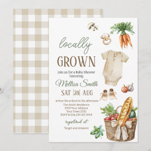 Invitation Marché de producteurs de légumes locaux Baby Showe