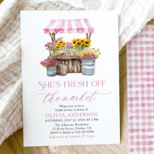 Invitation Marché de producteurs de mariage : Fraîchement sor