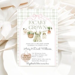 Invitation Marché de producteurs locaux Baby Shower fille