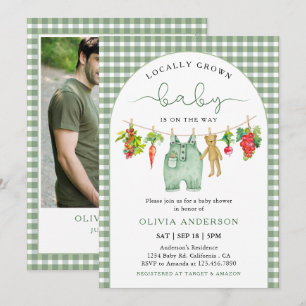 Invitation Marché de producteurs locaux en vichy Baby Shower