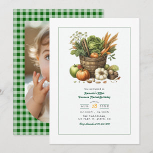Invitation Marché de producteurs rustique de produits locaux