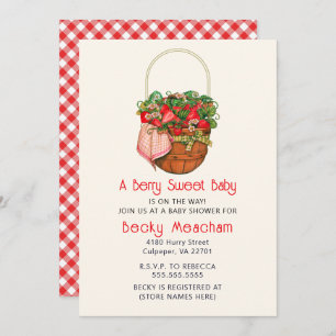 Invitation Marché des fermiers, Cottagecore de fruits, Fraise