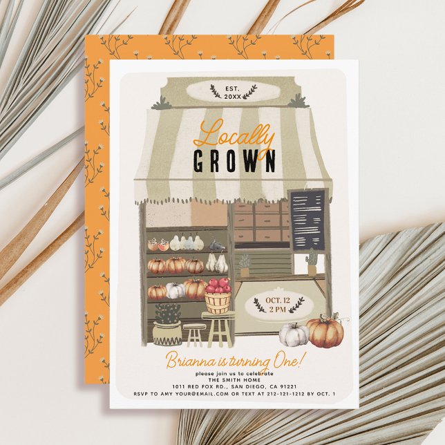 Invitation Marché des fermiers cultivés localement Automne 1e (Créateur téléchargé)