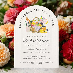 Invitation Marché des Fermiers Fresh Off The Market Shower de