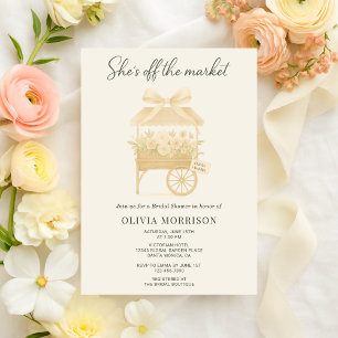 Invitation Marché Fleuriste Arc Pastel Enterrement de Vie de