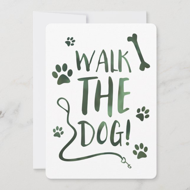 Invitation marcher le chien (Devant)