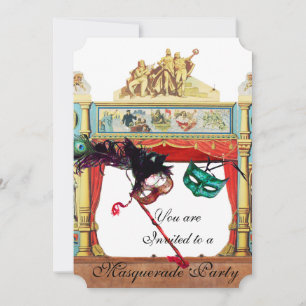 INVITATION MARDI GRAS COSTUME PARTY MASQUERADE MASQUERADE MAS